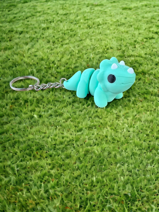 Triceratops Articulated 3D Printed Keychain