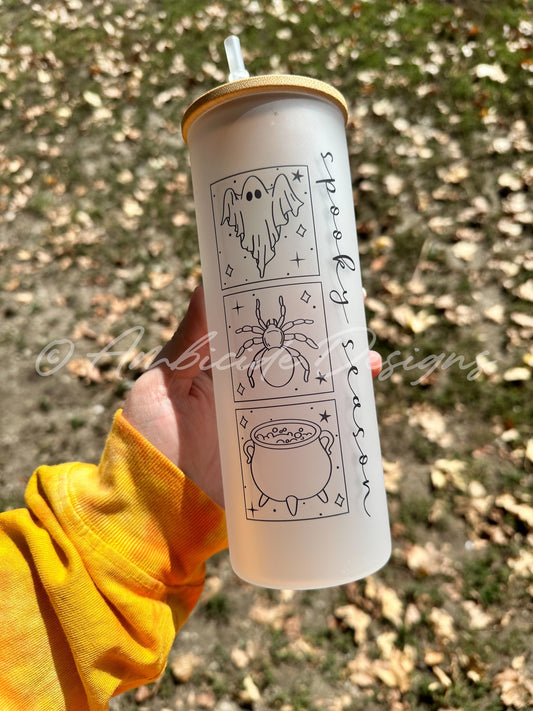 Spooky Season 25oz Glass Tumbler